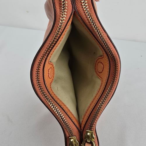Fossil Peach Leather Shoulder Bag Small Purse