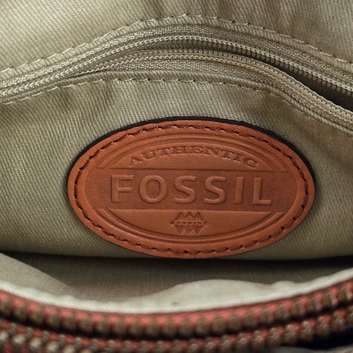 Fossil Peach Leather Shoulder Bag Small Purse