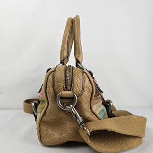 Fossil Patchwork Mini Satchel Crossbody Bag