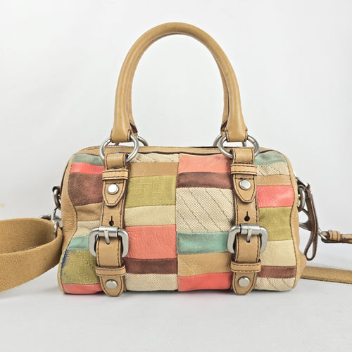 Fossil Patchwork Mini Satchel Crossbody Bag