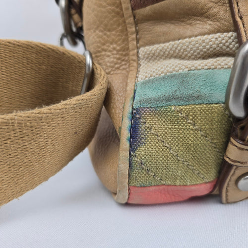 Fossil Patchwork Mini Satchel Crossbody Bag