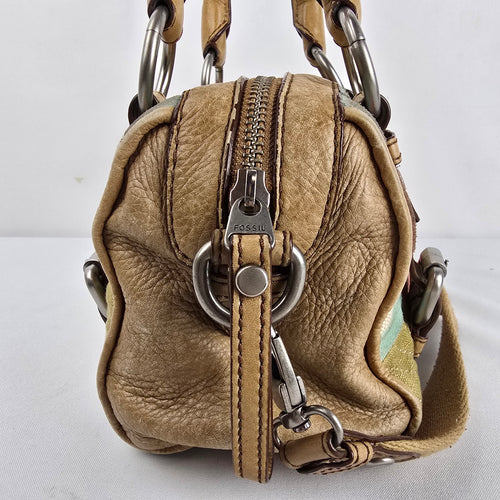 Fossil Patchwork Mini Satchel Crossbody Bag