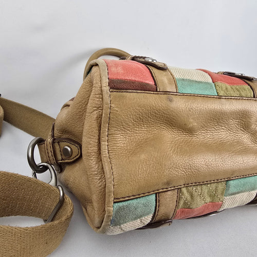 Fossil Patchwork Mini Satchel Crossbody Bag