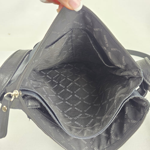 Roots 73 Black Crossbody Travel Organizer Bag