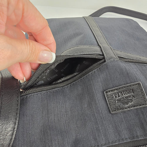 Roots 73 Black Crossbody Travel Organizer Bag