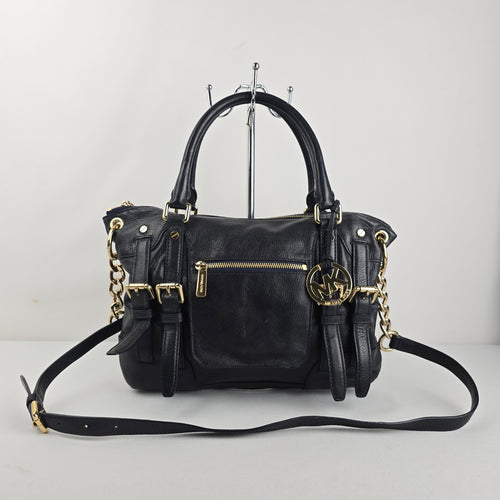 Michael Kors Blue Leather Satchel Crossbody Bag