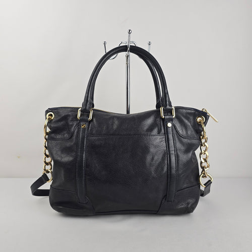 Michael Kors Blue Leather Satchel Crossbody Bag