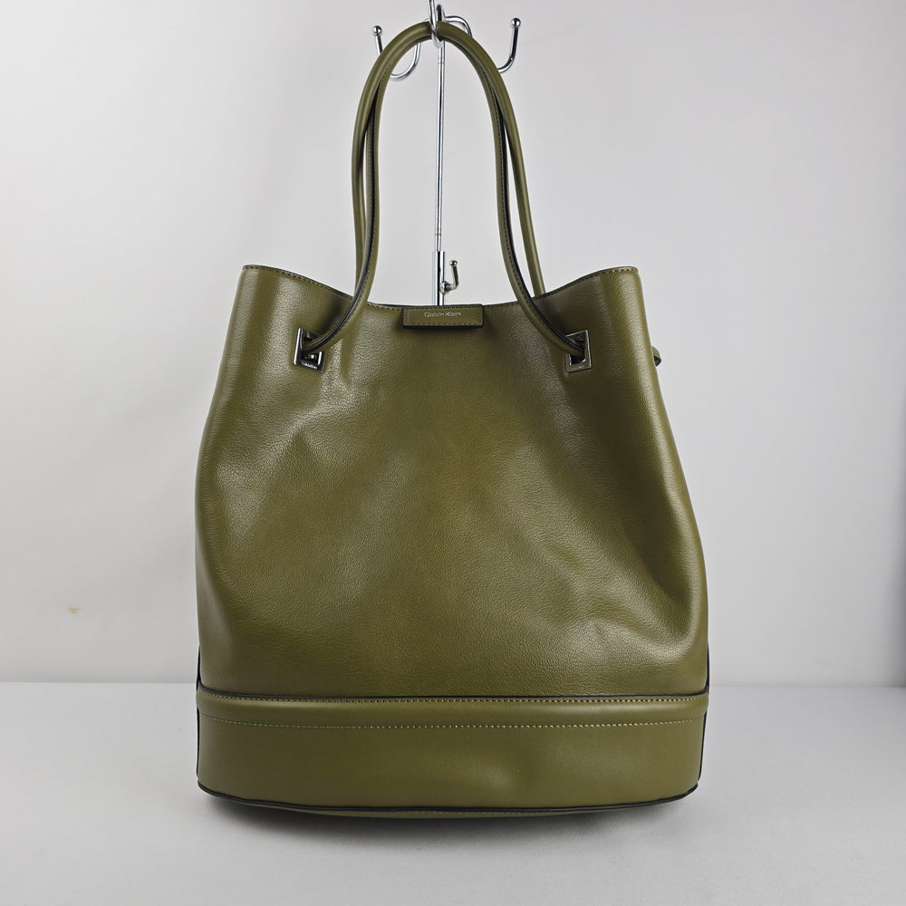 Calvin Klein Olive Green Tote Shoulder Bag