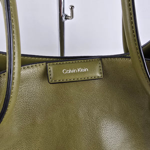 Calvin Klein Olive Green Tote Shoulder Bag