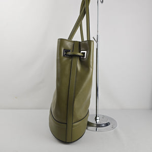 Calvin Klein Olive Green Tote Shoulder Bag