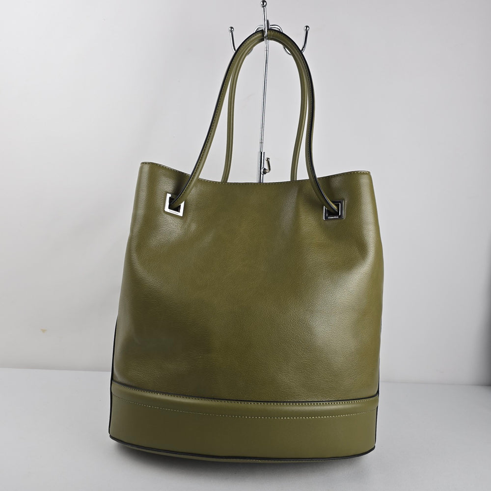 Calvin Klein Olive Green Tote Shoulder Bag