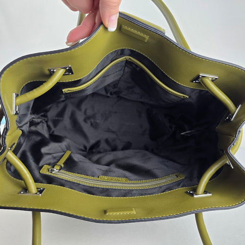 Calvin Klein Olive Green Tote Shoulder Bag