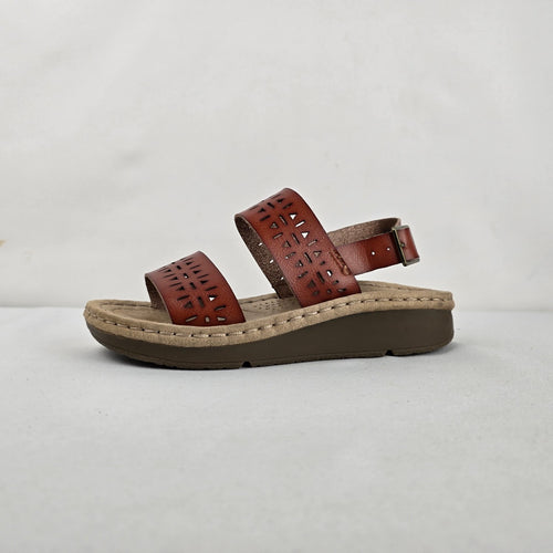Earth Spirit Brown Leather Comfort Sandals Size 6.5