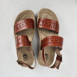 Earth Spirit Brown Leather Comfort Sandals Size 6.5