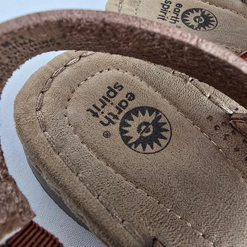 Earth Spirit Brown Leather Comfort Sandals Size 6.5