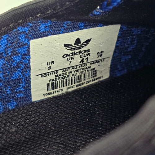 Adidas Yeezy Style Blue Black Knit Sneakers Size 8