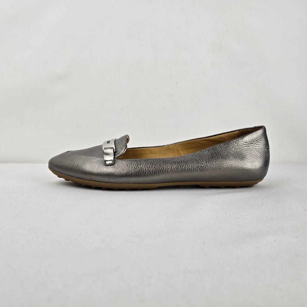 Coach Ruthie Metallic Bronze Leather Loafers Flats Size 8