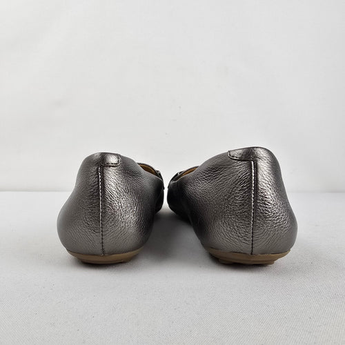 Coach Ruthie Metallic Bronze Leather Loafers Flats Size 8