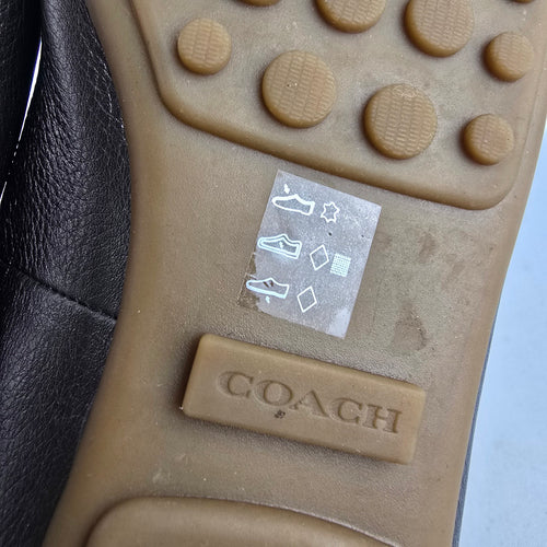 Coach Ruthie Metallic Bronze Leather Loafers Flats Size 8