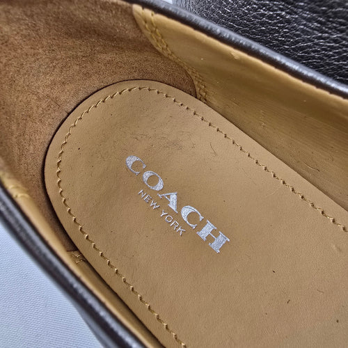Coach Ruthie Metallic Bronze Leather Loafers Flats Size 8