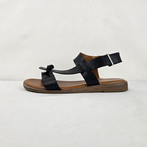 Franco Sarto Black Leather Ankle Strap Sandals Size 8.5
