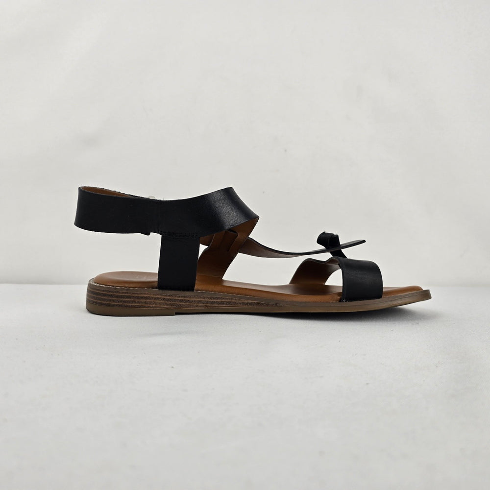 Franco Sarto Black Leather Ankle Strap Sandals Size 8.5