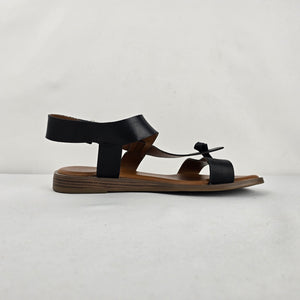 Franco Sarto Black Leather Ankle Strap Sandals Size 8.5