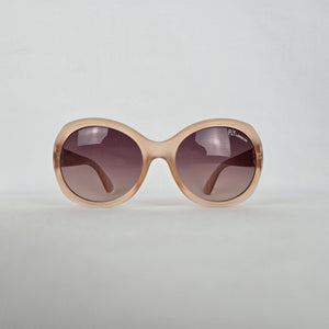 Fly London Oversized Beige Round Sunglasses