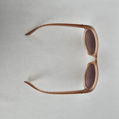 Fly London Oversized Beige Round Sunglasses