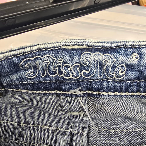 Miss Me Signature Boot Jeans Size 27 Dark Wash Embellished Pockets