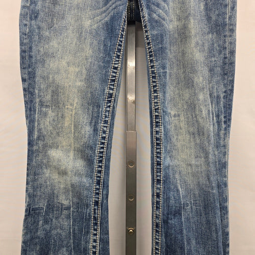Miss Me Signature Boot Jeans Size 27 Dark Wash Embellished Pockets