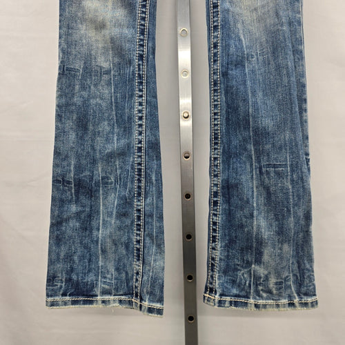 Miss Me Signature Boot Jeans Size 27 Dark Wash Embellished Pockets