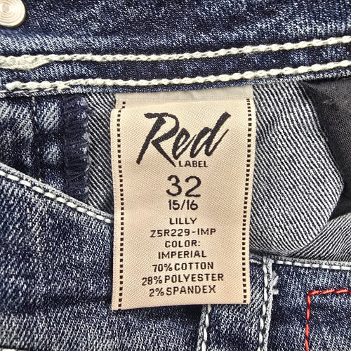 Red Label London Lily Bootcut Jeans Women’s Size 32 / 15-16 Embellished Pocket