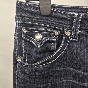 L.A. Idol Jeans Women’s Size 13 Dark Wash Bootcut Rhinestone Pocket Denim