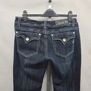 L.A. Idol Jeans Women’s Size 13 Dark Wash Bootcut Rhinestone Pocket Denim