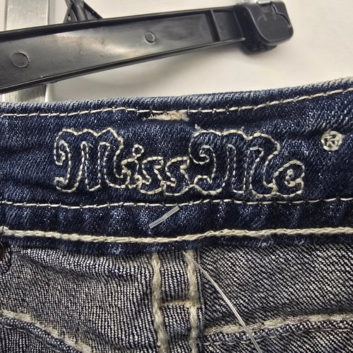 Miss Me Jeans Women’s 27 Signature Boot Embellished Flap Pocket Denim