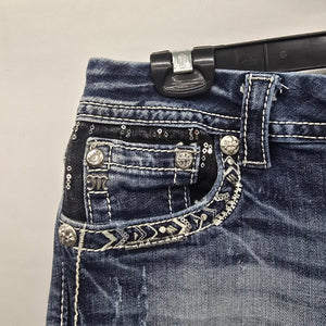 Miss Me Jeans Women’s 29 Bootcut Embellished Sequin Pocket Denim