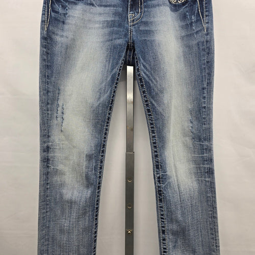 Miss Me Jeans Women’s 29 Bootcut Embellished Sequin Pocket Denim