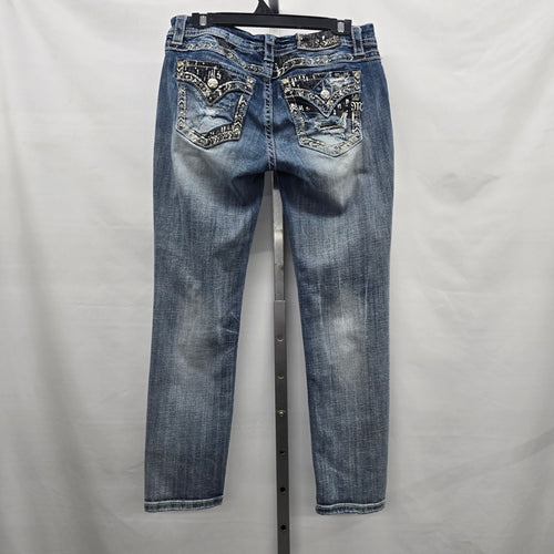 Miss Me Jeans Women’s 29 Bootcut Embellished Sequin Pocket Denim