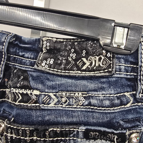 Miss Me Jeans Women’s 29 Bootcut Embellished Sequin Pocket Denim