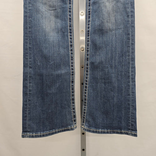 Miss Me Jeans Women’s 28 Bootcut Rhinestone Floral Pocket Denim
