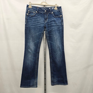 Miss Me Jeans Women’s 31 Bootcut Rhinestone Cross Pocket Denim