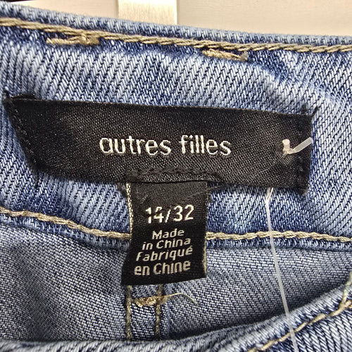 Outres Filles Wide Leg Jeans Light Wash Size 14/32