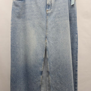 Pilcro Denim Maxi Skirt Size 18W Light Wash Front Slit