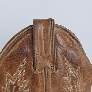 Vintage Boulet Brown Leather Western Cowboy Boots Size 7.5 Made in Canada