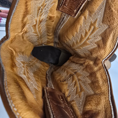 Vintage Boulet Brown Leather Western Cowboy Boots Size 7.5 Made in Canada
