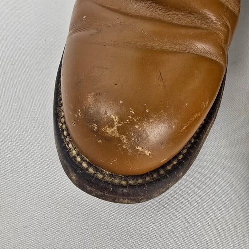 Vintage Justin Brown Leather Western Roper Boots Size 6