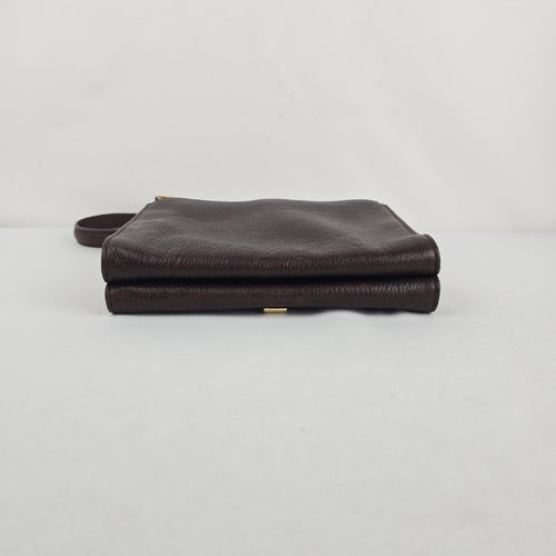 Vince Camuto Genuine Leather Haircalf Snakeskin Print Crossbody Bag