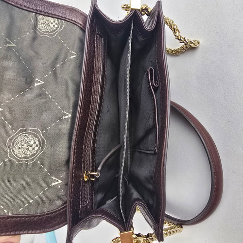 Vince Camuto Genuine Leather Haircalf Snakeskin Print Crossbody Bag