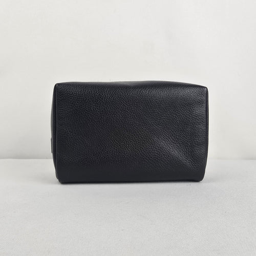 Coach Essential Cosmetic Pouch in Black Pebbled Leather